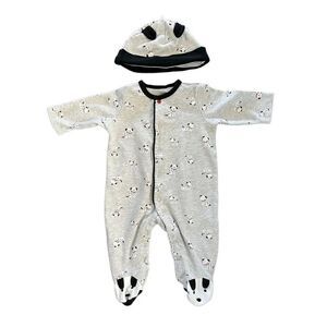 Little Me, Baby Dalmatian Footsie and Hat, 3 months